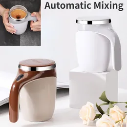 Mugs Rechargeable Magnetic Coffee Automatic Stirring Cup Handgrip Electric Rotating Milk Mug Stainless Steel Water