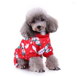 Dog Apparel Christmas Pyjamas Winter Pet Clothes Cat Pyjama For Small Dogs Jumpsuits Coat Warm Sleepingwear Chihuahua Pomerani