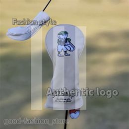 Fashion Designer Other Golf Products Beige and Green Fisherman Hat Golf Club #1 #3 #5 Wood Headcovers Driver Fairway Woods Cover PU Leather Head Covers Golf Putter 194