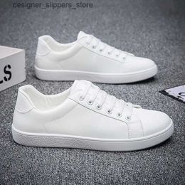 Casual Shoes Mens casual sports shoes white fashion apartment 2024 new designer luxury sports shoes mens solid color tennis shoes Zapatillas Hombre Q240511