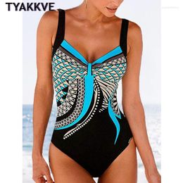 Women's Swimwear TYAKKVE Sexy 2024 Tummy Control One Piece Swimsuit Plus Size Bathing Suit Women Beach Wear Monokini 3XL Female Bikini