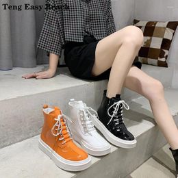 Boots Nice Women White Ankle Motorcycle Female Autumn Winter Shoes Woman Punk Spring