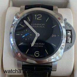 Racing Wrist Watch Panerai LUMINOR Series Mechanical Swiss Watch Calendar Display Men's Watch 42mm Automatic Mechanical Black Disc PAM01392