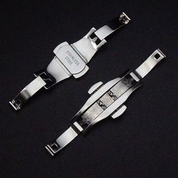 Luxury Double Press Butterfly Buckle Watch Buckle Automatic Elastic Buckle Steel Belt Stainless Steel Watch Accessories Solid Botton