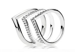 New 925 Sterling Silver Wish Ring Stack Ring with Cz Stone Fit Jewellery Engagement Wedding Lovers Fashion Ring9630443