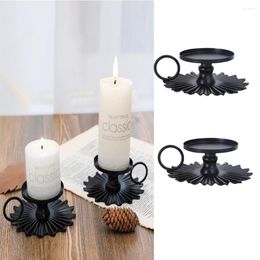 Candle Holders 2Pcs/Set Iron Holder Table Hollow Vintage Lanterns Candlestick Wedding Home Decoration
