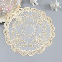 Table Cloth Luxury Gold Beads Flowers Embroidery Cover Wedding Tablecloth Kitchen Christmas Decoration And Accessories