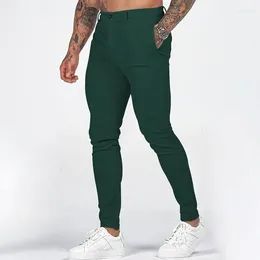 Men's Pants Product 2024 Casual For Men European And American Style Slim Fit Solid Color