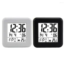 Table Clocks LED Digital Alarm Clock Watch Electronic Wake Up Time Projector Portable Desk Night Glowing Cube