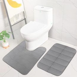 Bath Mats 2pcs Bathroom Mat Super Absorbent Floor In Wash Basin Bathtub Side Rug Shower Washable Non Slip Tool