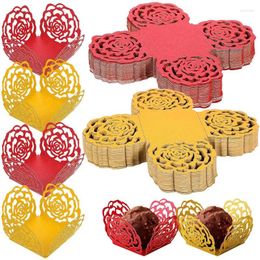 Gift Wrap 50pcs Chocolate Truffle Wrappers Trays Muffins Paper Liner Candy Cups Wedding