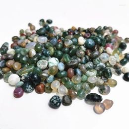 Decorative Figurines Natural Moss Agate Small Tumbled Stones Gemstone Crystal Gravel For Decor