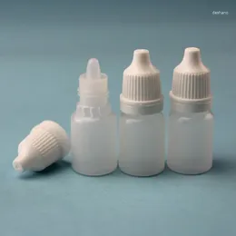 Storage Bottles 100/Lot Wholesale 5ML Empty Plastic Squeezable Dropper Bottle Eye Liquid Pot White Cap Mini Container 5g Packaging