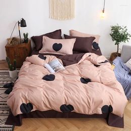 Bedding Sets Supplies For Girls Pink Cotton Bed Sheets Quilt Cover Pillowcase Four Piece Sheet