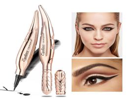 Professional Makeup Eye Liner Pencil Feather Shape Black Liquid Eyeliner Longlasting Eyeliners Pen Women Eyes Make Up Cosmetics T1037457