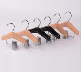 Mini Wood Hair Extensions Hanger Rack Men Tie Clip Pet Clothes Dress Trouser Hanger 50pcslot9950623