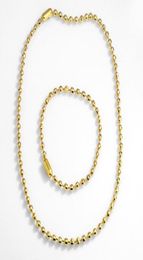 Pendant Necklaces Gold Chain 4mm Round Beads Choker Necklace For Women Mosaic Bead Ball Whole Jewellery Accessories Gifts Nket797237589