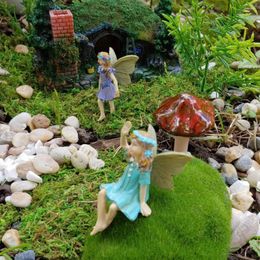 Decorative Figurines Fairy Garden Cute Resin Fairies For Outdoor Yard Lawn Set Of 12 Sweet Face Gnomes Decoration