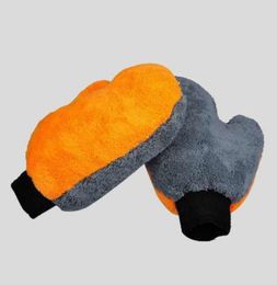 1pcs Coral Fleece Velvet Car Wash Gloves Car Cleaning Care Mitt Lined With Waterproof Furniture Glass Dust Cleaner Washer 8936225049275