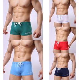 Men's Swimwear Men Stretch Breathable Swim Shorts Front Cross Design Warm Smooth Comfortable Swimsuit S/M/L/XL/XXL Boxer Briefs