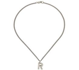 21ss Raf Simons 3D R letter pendant non fading Necklace Street hip hop punk accessories holiday gift7899916