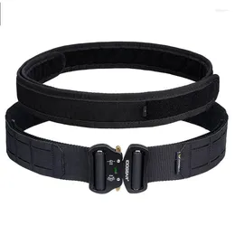 Waist Support Tactical Belt 500D Nylon Solid Colour Seal Outdoor Integrated Metal Buckle