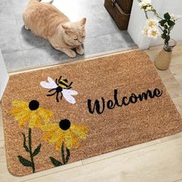 Carpets Doormat Floral & Letter Graphic Anti-slip Door Small Mat Rug Carpet Bath Kitchen Garden For Home Outdoor Indoor Decor