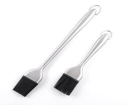 BBQ Silicone Sauce Basting Brush Stainless Steel Handle Pastry Brush Barbecue Tools for Cooking Marinating JK2007XB5926278