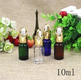 Storage Bottles 10ml Empty Mini Glass Dropper Perfume Mujer Pack Oil Sample Packaging Cosmetic Containers Doterra Flacon Parfum Small 50