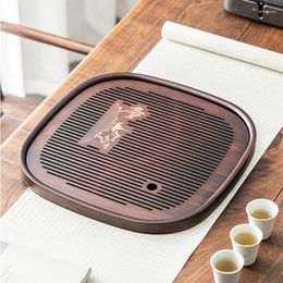 Tea Trays Nordic Modern Luxury Office Tray Advanced Design Japanese Chinese Afternoon Bedroom Bandeja Madera Home Decoration