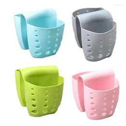 Kitchen Storage Sponge Holder For Sink Saddle Sponges Organizer With Drain Holes Flexible Strainer Basket