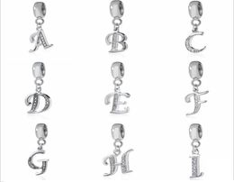 Letter Charms for Bracelets Necklace Authentic 925 Sterling Silver A-Z Pendant Beads DIY Alphabet Charms for Making Jewelry5212644