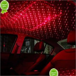 Other Interior Accessories New Car Roof Star Light Led Starry Laser Atmosphere Ambient Projector Usb Decoration Night Home Decor Galax Ot7Li