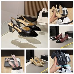 15A white dress shoes designer heels 100% white genuine leather slingback pump women canvas tweed summer goatskin luxury red back sandals lavinss shoes