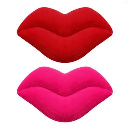 Pillow 2pcs Lip Couch Pillows Lips Throw Pink Pillowsation Office