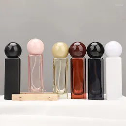 Storage Bottles Perfume Bottle 30ML Glass Colorful Spherical Lid Atomizer High Quality Empty Makeup Container Mist Spray Travel