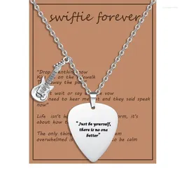 Pendant Necklaces Musical Note And Pick Clavicle Chain Music Inspired Necklace Ornament