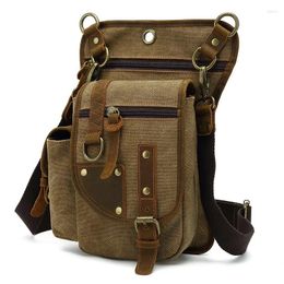 Waist Bags Outdoor Cycling Leg Bag For Men's Canvas Fashion Casual One Shoulder Crossbody Korean Edition Trendy