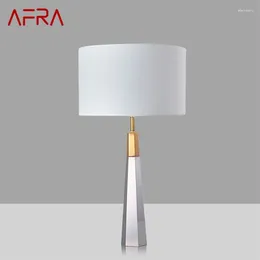 Table Lamps AFRA Modern For The Bedroom Design E27 White Crystal Desk Light Home LED Decorative Foyer Bedside Office