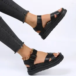 Dress Shoes Summer Women Gladiator Sandals Woman Fashion Platform Buckle Strap Casual Ladies Plus Size Europe