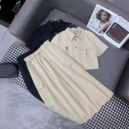 Two Piece Dress designer brand Shenzhen Nanyou 2024 Early Spring Short Sleeved Casual Slim Fit Shirt Workwear Style Half Skirt Fashion Set Pieces IL6S
