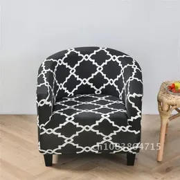 Chair Covers Round Arc-shaped Sofa Cover Non-slip Single-seater 1-seat For El Internet Cafe Club Bar