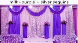 3M5M backdrop with sequins swags wedding backcloth With sequins Swags party curtain Wedding Party Stage Celebration Background8322257
