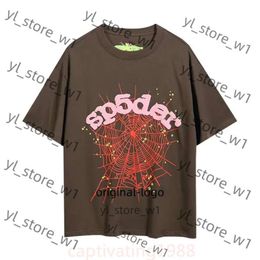 sp5ders shirt Men Designer T Shirt Young Thug mans Women spiders Quality Foaming Printing Web Pattern Tshirt Fashion Top sp5ders Tees 915b