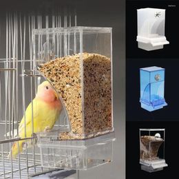 Other Bird Supplies Feeders Automatic Parrot Feeder Drinker Acrylic Seed Food Container Cage Accessories For Small And Medium Parakeets