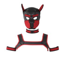 Puppy Play Dog Hood Mask Bdsm Bondage Restraint Chest Harness Strap Adult Games Slave Pup Role Sex Toys For Couple6471665