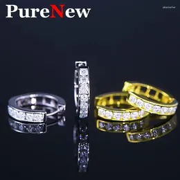 Stud Earrings Pure Premium Women Moissanite Diamond Original 925 Silver Hoop For Modern Fashion