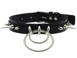 KMVEXO Punk Spike Metal Collar Girls Leather Harness Choker Necklace for Women Party Club Chockers Gothic Jewellery Harajuku 20194686535