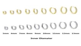 Various Sized Mini Small CZ Huggie Hoop Earring Micro Pave Cubic Zirconia 5mm 6mm 7mm 8mm 9mm 10mm 11mm 12mm 14mm Hoops Jewelry8865868