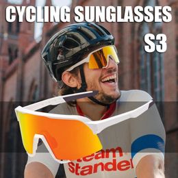 3 Lens Brand Bike Sunglasses Set S3 Cycling Glasses Men Speed Road Bicycle Sunglasses Women Mountain Bike Pochromic Eyewear 240510